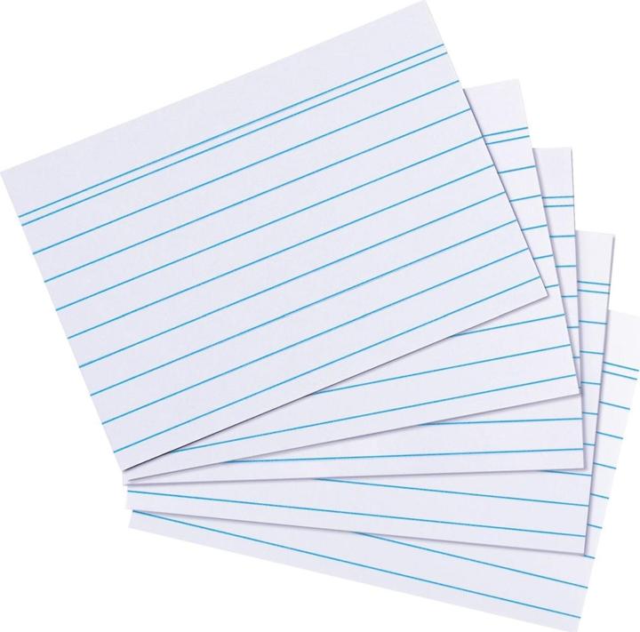 Actual product image Herlitz Index cards, DIN A8, lined, whiteá (A8, 170 g/m², 200 x)