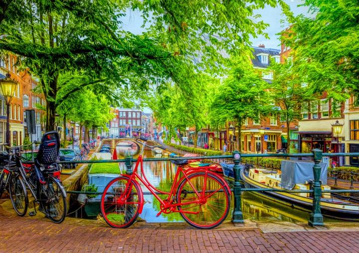 Image du produit Bluebird Puzzle 1000 pieces The Red Bike in Amsterdam (1000 pièces)