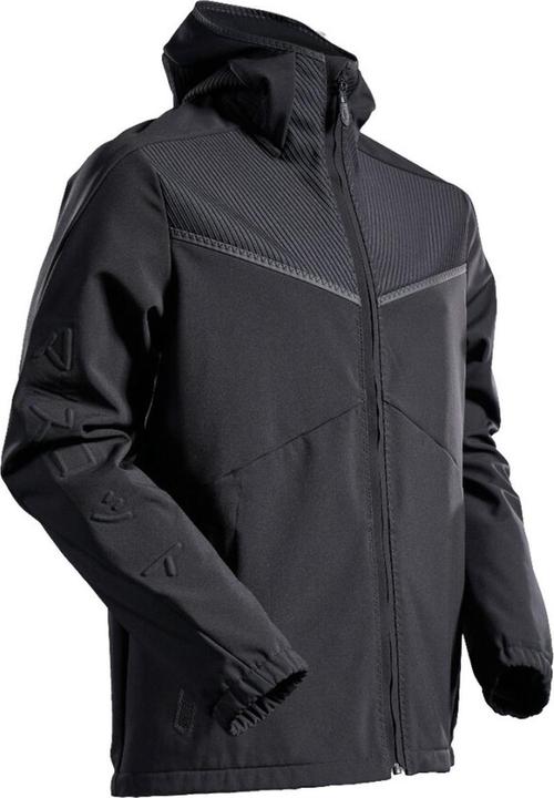 Actual product image Mascot Soft shell jacket with hood black, size M (M)