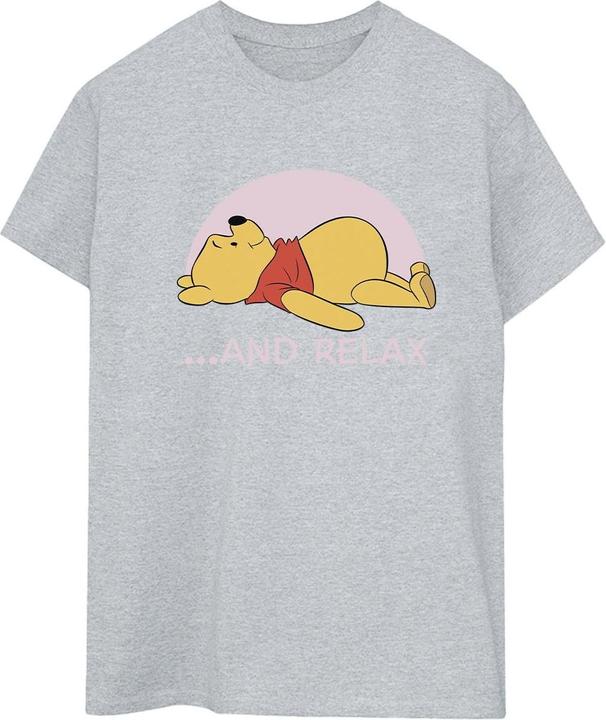 Actual product image Disney Womens/Ladies Winnie The Pooh Relax Cotton Boyfriend T-Shirt (M)