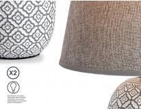 Giftdecor grosse runde Keramiklampen, 3 mal sortiert (E14)