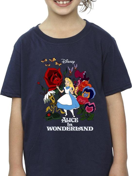 Produktbild Disney Mädchen Alice im Wunderland Blumen TShirt aus Baumwolle (116)