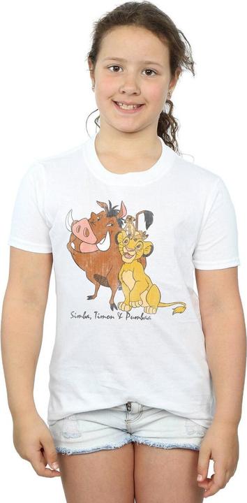 Produktbild Disney The Lion King Classic Simba Timon And Pumbaa TShirt Mädchen (140, 146)