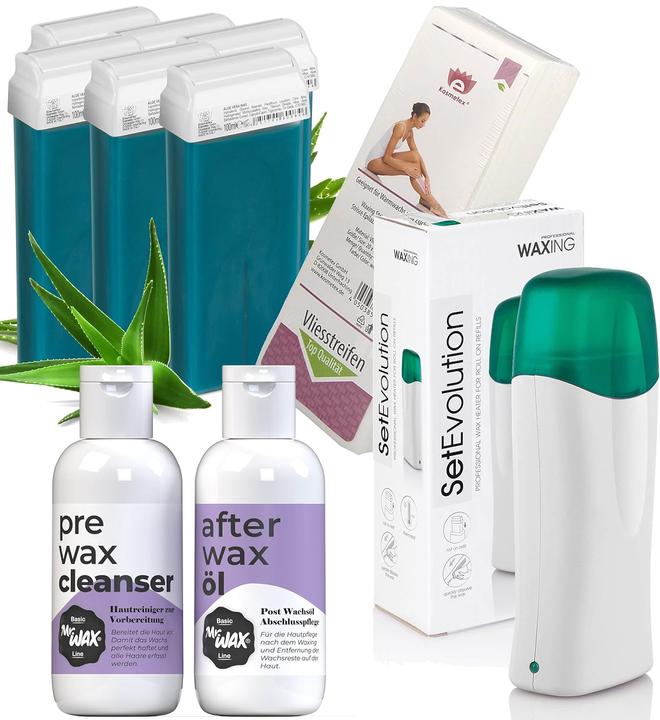 Kosmetex Wachs-Kit, 6x Wachs-Patronen Aloe Vera (1000 ml, 9 x)