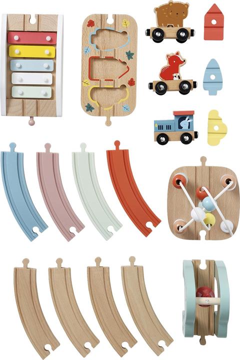 Produktbild Vertbaudet 12-teilige Kleinkinder Holzeisenbahn FSC®