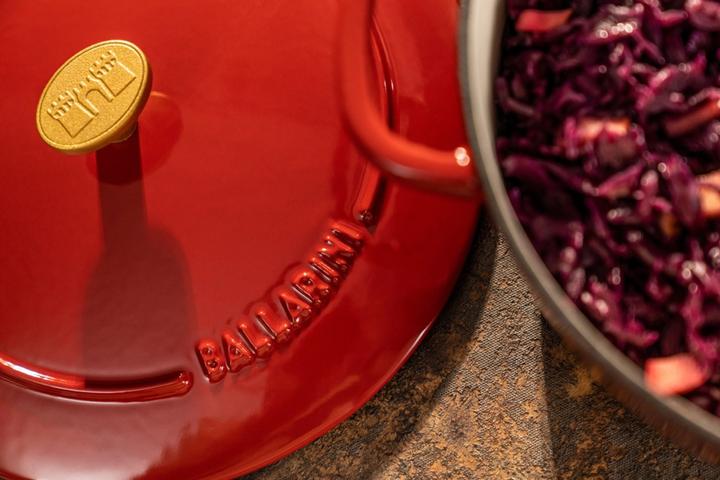 Immagine prodotto Ballarini Cocotte Bellamonte 31 cm, ovale, rossa (31 cm, Pirofila + casseruola, Ghisa)