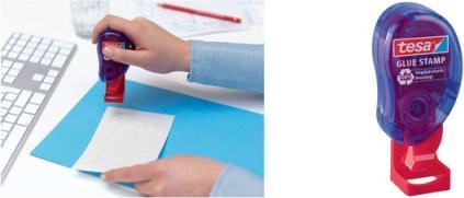 Actual product image tesa Adhesive stamp ecoLogo, double-sided adhesive pads for quick gluing of paper, cardboard & photos