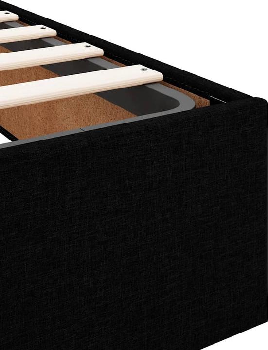 Image du produit VidaXL Ottoman-lit avec matelas Noir 140x200 cm Tissu (140 x 200)