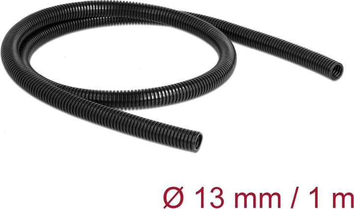 Immagine prodotto Delock Guaina di protezione dei cavi 1 m x 13 mm nero (Tubo cavi, 100 cm)