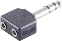 Immagine prodotto Shiverpeaks Basic-S--Adattatore, spina jack stereo da 6,3 mm a 2 prese jack stereo da 3,5 mm (Adattatore jack)