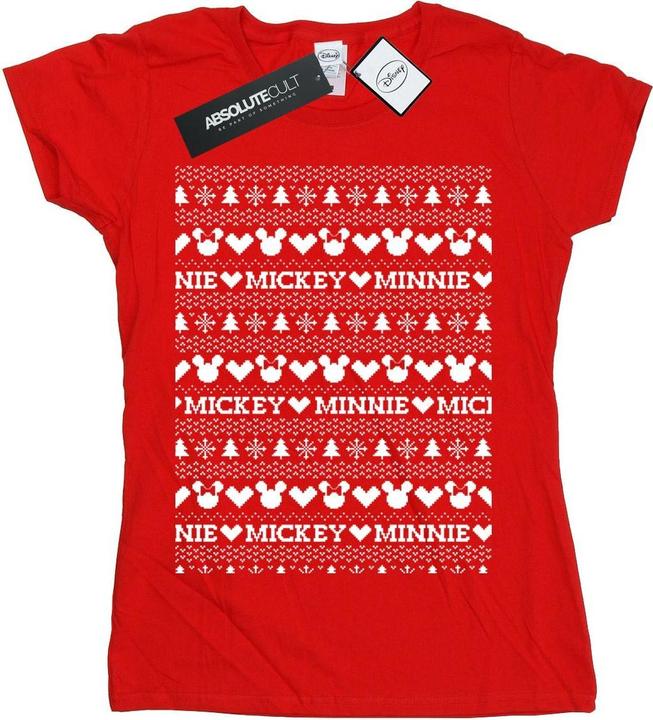 Produktbild Disney Mickey And Minnie Christmas Fair Isle TShirt (L)