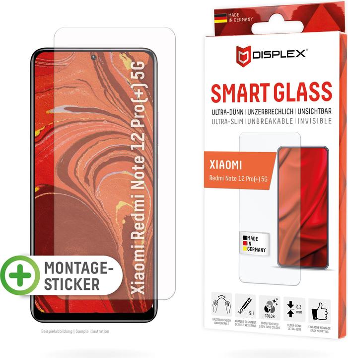Immagine prodotto Displex Smart Glass, Displayschutzfolie (1 Pezzo/i, Xiaomi Poco X5 Pro, Xiaomi Redmi Note 12 Pro 5G, Xiaomi Redmi Note 12 Pro+)