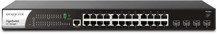 Actual product image Draytek Switch 440mm VigorSwitch P-2282X 4*SFP+/24*GE/PoE+ retail (28 Ports)