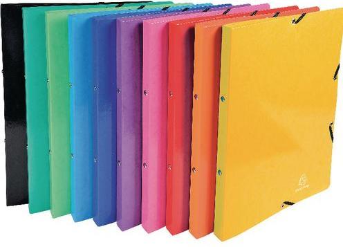 Actual product image Exacompta Ring binder Iderama 54829E Elastic band 20 pieces assorted colours A4 (A4, 20 mm)