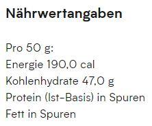 Nährwerte und Zutaten MyProtein Maltodextrin (1000g Beutel) (Neutral, 1 Stk., 1000 g)