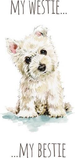 Immagine prodotto Universal Textiles Westie stampato (40 x 30 cm)
