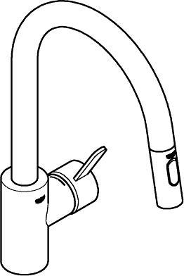 Actual product image Grohe Küchenarmatur mit Einhebelmischer Eurosmart Cosmopolitan chrom glänzend 31481001