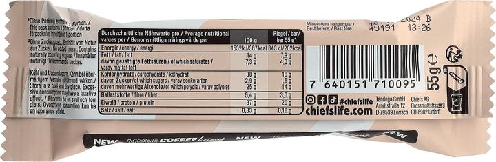 Image du produit Chiefs Protein Bar (Chocolat blanc, 12 pcs, 660 g)