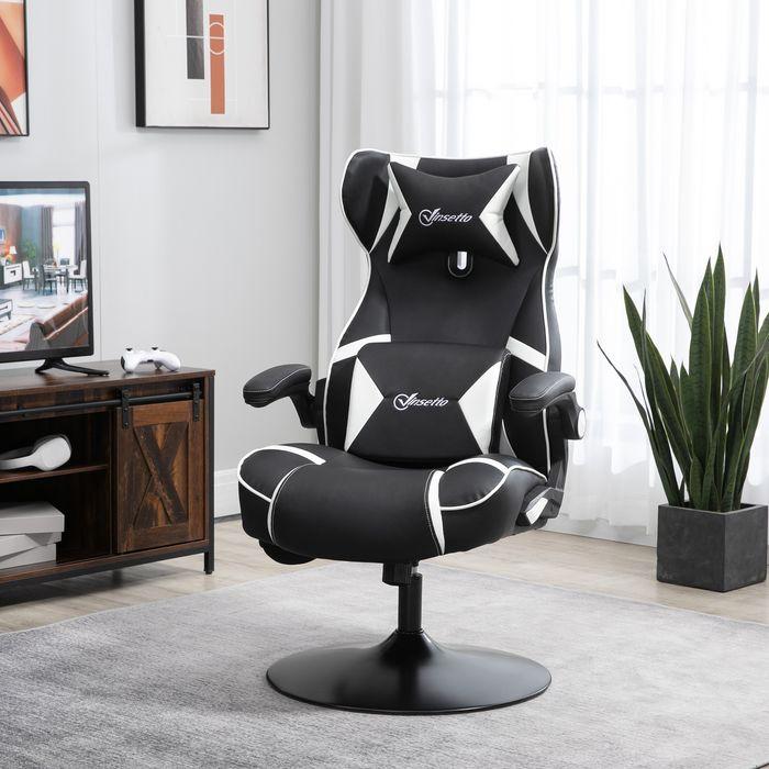 Image du produit Swisshandel24 Chaise de jeu avec fonction bascule Chaise de bureau ergonomique avec haut-parleur Support lombaire