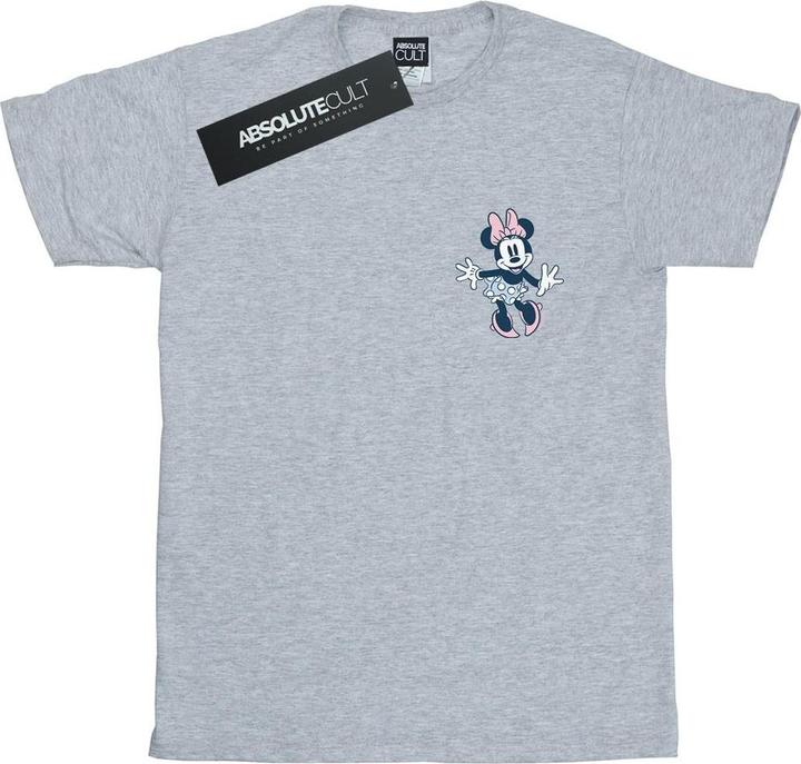 Actual product image Disney Womens/Ladies Minnie Mouse Dancing Chest Cotton Boyfriend T-Shirt (L)