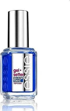 Essie Gel-setter 3D Gel Effect Tinted Top Coat - 10 Birds Eye Blue 13.5ml (10 Birds Eye Blue, Top coat)