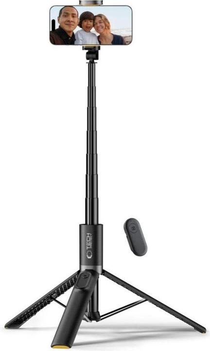 Actual product image Tech-Protect L08S Bluetooth selfie stick with remote control, tripod up to 141cm - black