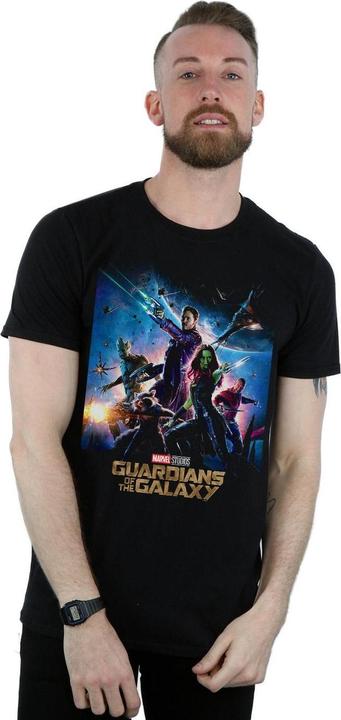 Actual product image Marvel Mens Guardians Of The Galaxy Poster T-Shirt (XL)