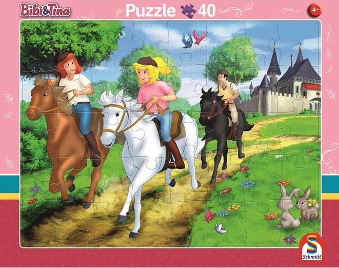 Produktbild Schmidt Spiele Schmidt Rahmenpuzzle 2er- Set 24/40T Bibi + Tina (40 Teile)