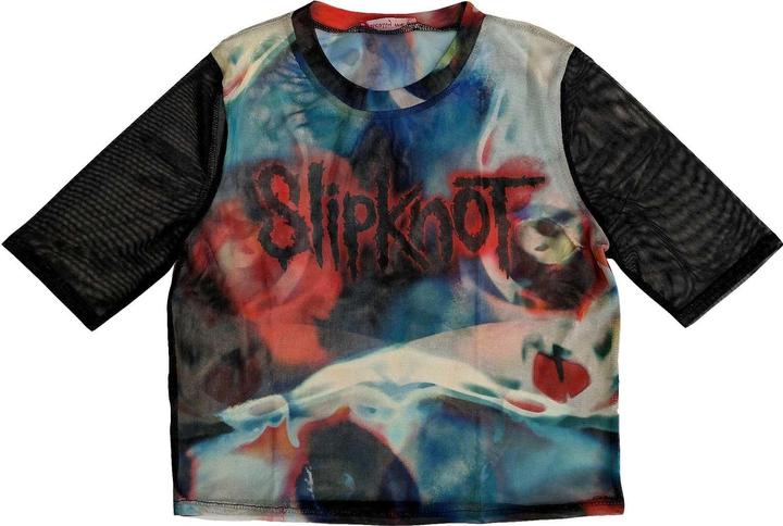 Slipknot Gesicht Mesh Logo Crop Top