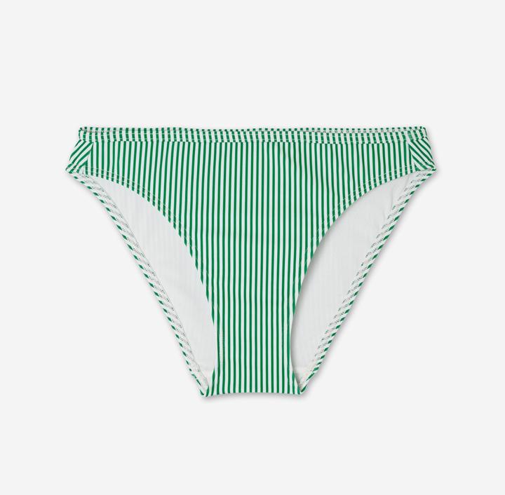 Image du produit Olaian Bas de maillot culotte surf rayé Femme - Nina vert et blanc (40, 42)