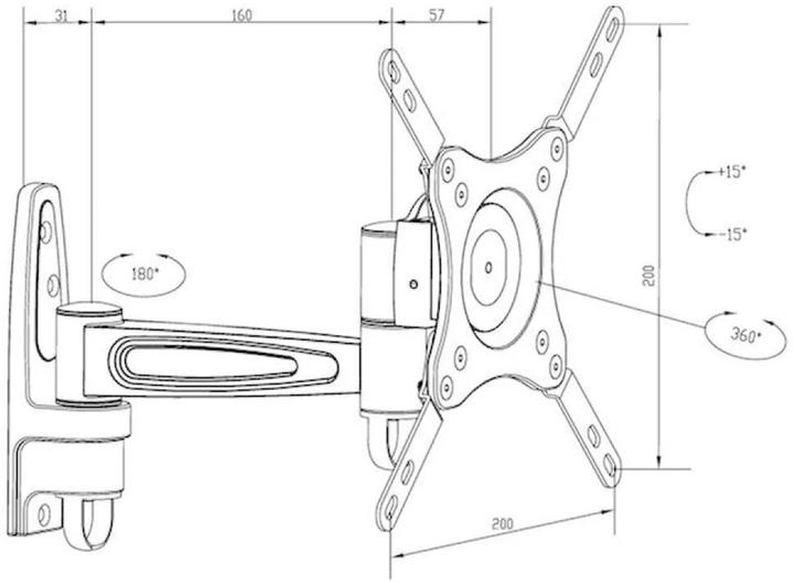 Produktbild Multibrackets M VESA Flexarm 360 II (Wand, 32", 60 kg)
