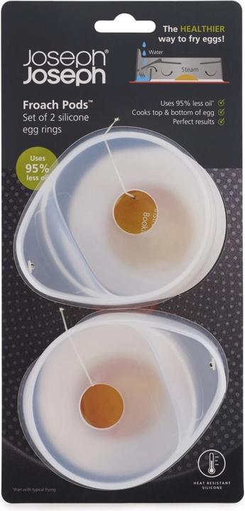 Actual product image Joseph Joseph Froach Pods egg ring set 2 pcs, white, silicone, 4.4x10x11.8cm
