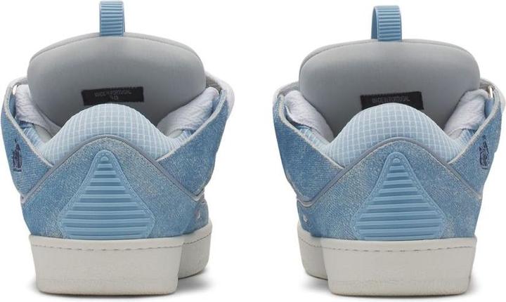 Actual product image Lanvin curb sneakers in leather and mesh color denim blue (42)