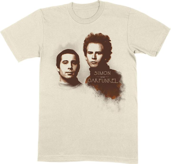Actual product image Simon & Garfunkel Unisex Adult Faces Cotton T-Shirt (L)