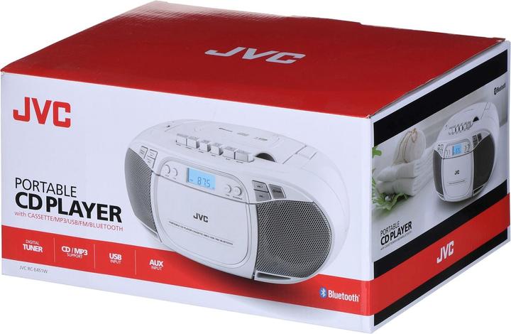Actual product image JVC RC-E451W CD player Portable CD player White (VHF, Bluetooth)