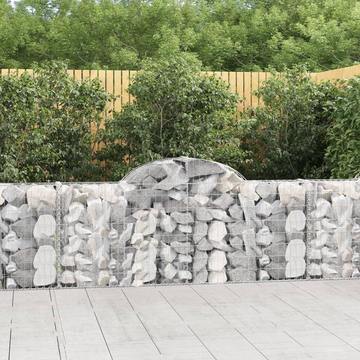 Immagine prodotto VidaXL Gabionen mit Hochbogen 14 Stk. 200x30x80/100cm Verzinktes Eisen