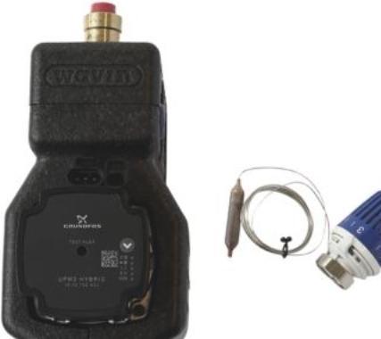 Produktbild Wavin PARALLEL SHUNT 1" isoliert, mit Grundfos UPM3HY15-70 Hybridpumpe