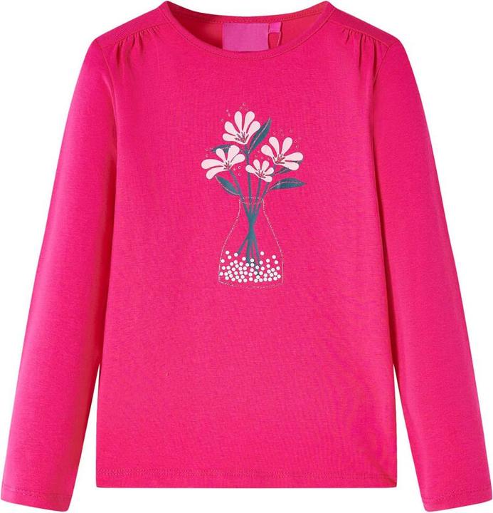 Actual product image VidaXL Children's long-sleeved shirt bright pink 92,Material: 95 % cotton. 5 (92)