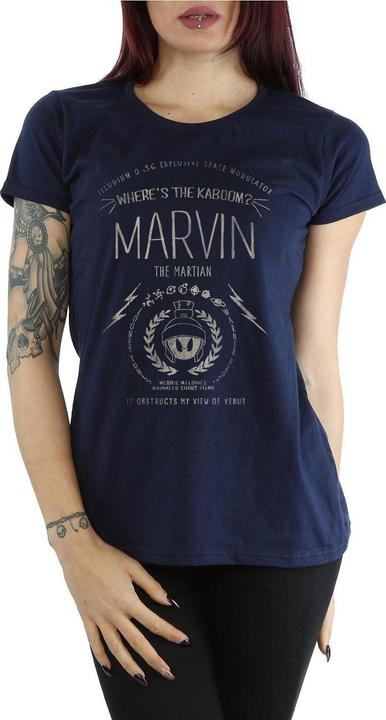 Actual product image Looney Tunes Womens/Ladies Marvin The Martian Where's The Kaboom Cotton T-Shirt (XXL)