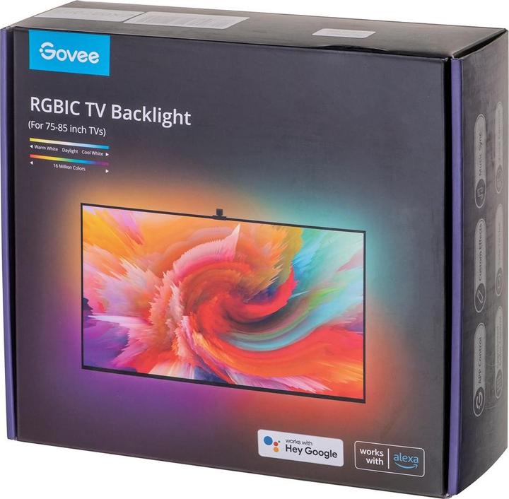 Image du produit Govee DreamView T1 TV- Light Strips, 75"-85" (RGBIC, 499 cm, Intérieur)
