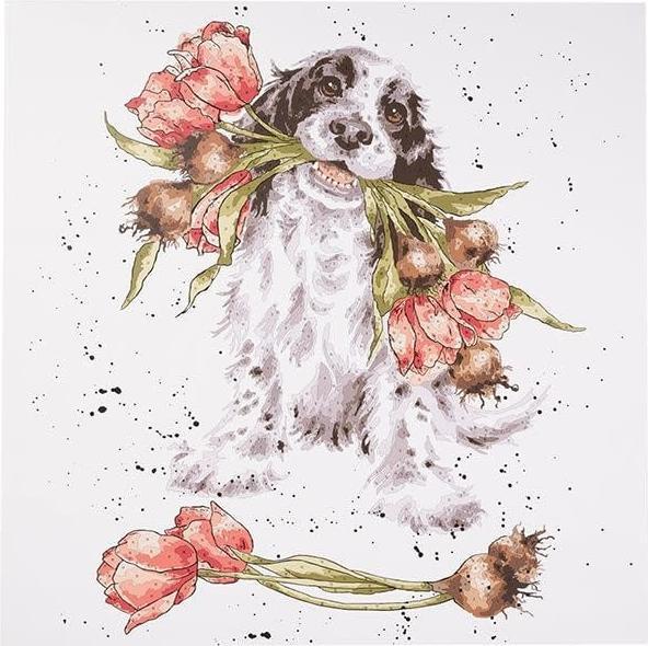 Actual product image Wrendale Design 'Blooming with Love' Spaniel Painting by Numbers
