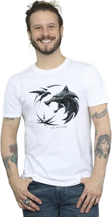 Produktbild Netflix The Witcher Wolf Logo TShirt (L)