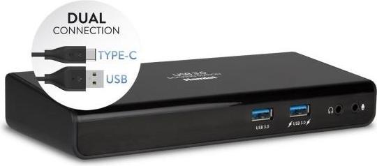 Hamlet Docking Station USB 3.0 Dual Display doppia connessione usb 3.0 type A e type C (USB-C)