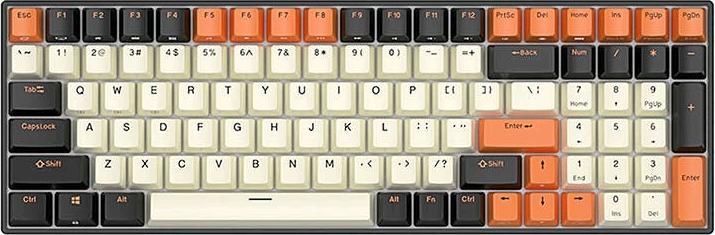 Royal Kludge Mechanical keyboard RK100 RGB, brown switch (black-orange) (Eng. Int., Wireless)