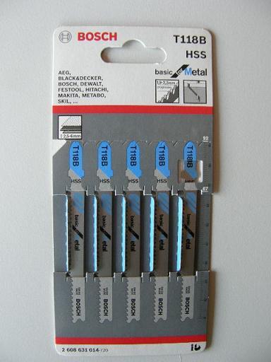Produktbild Bosch Professional Zubehör Stichsägeblatt T 118 B Basic for Metal, 5er-Pack