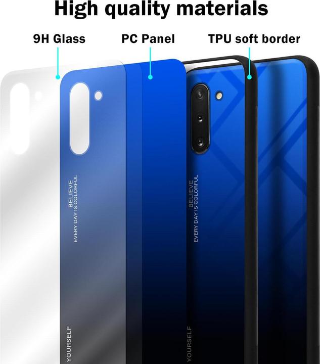 Produktbild Cadorabo TPU 2 Farben Glas Cover (Samsung Galaxy Note 10)