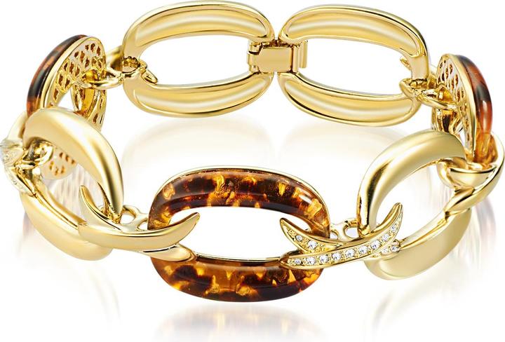 Produktbild Lulu & Jane Damen Metall-Legierung verziert mit Kristallen von Swarovski® gelbgold 21,0 cm - 29349 (21 cm, Metall-Legierung)