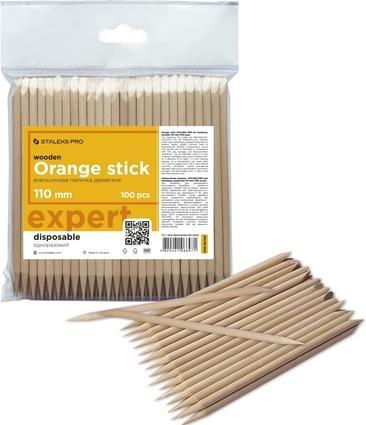 Actual product image Staleks Pro Wooden Manicure Sticks 110Mm 100Pcs.