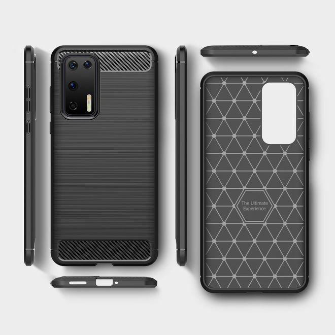 Productafbeelding MU Style Koolstofvezel TPU Softcase-serie (Huawei P40)