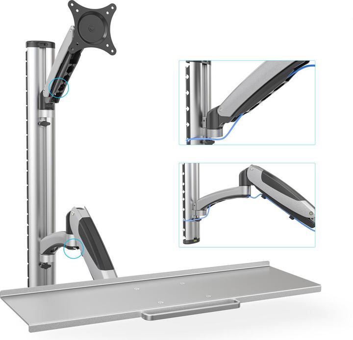 Image du produit Digitus Station de travail flexible, murale dm. (Mur, 27")
